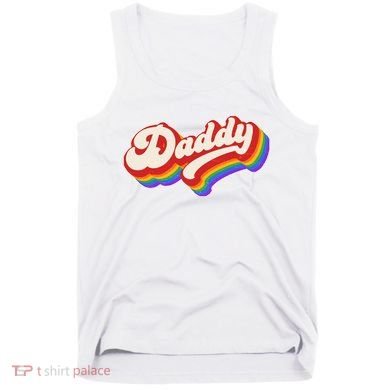 Vintage Retro Rainbow Daddy Tank Top