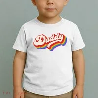 Vintage Retro Rainbow Daddy Toddler T-Shirt thumb 2