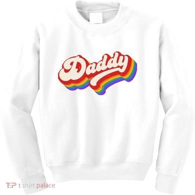 Vintage Retro Rainbow Daddy Kids Sweatshirt