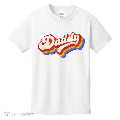 Vintage Retro Rainbow Daddy Kids T-Shirt