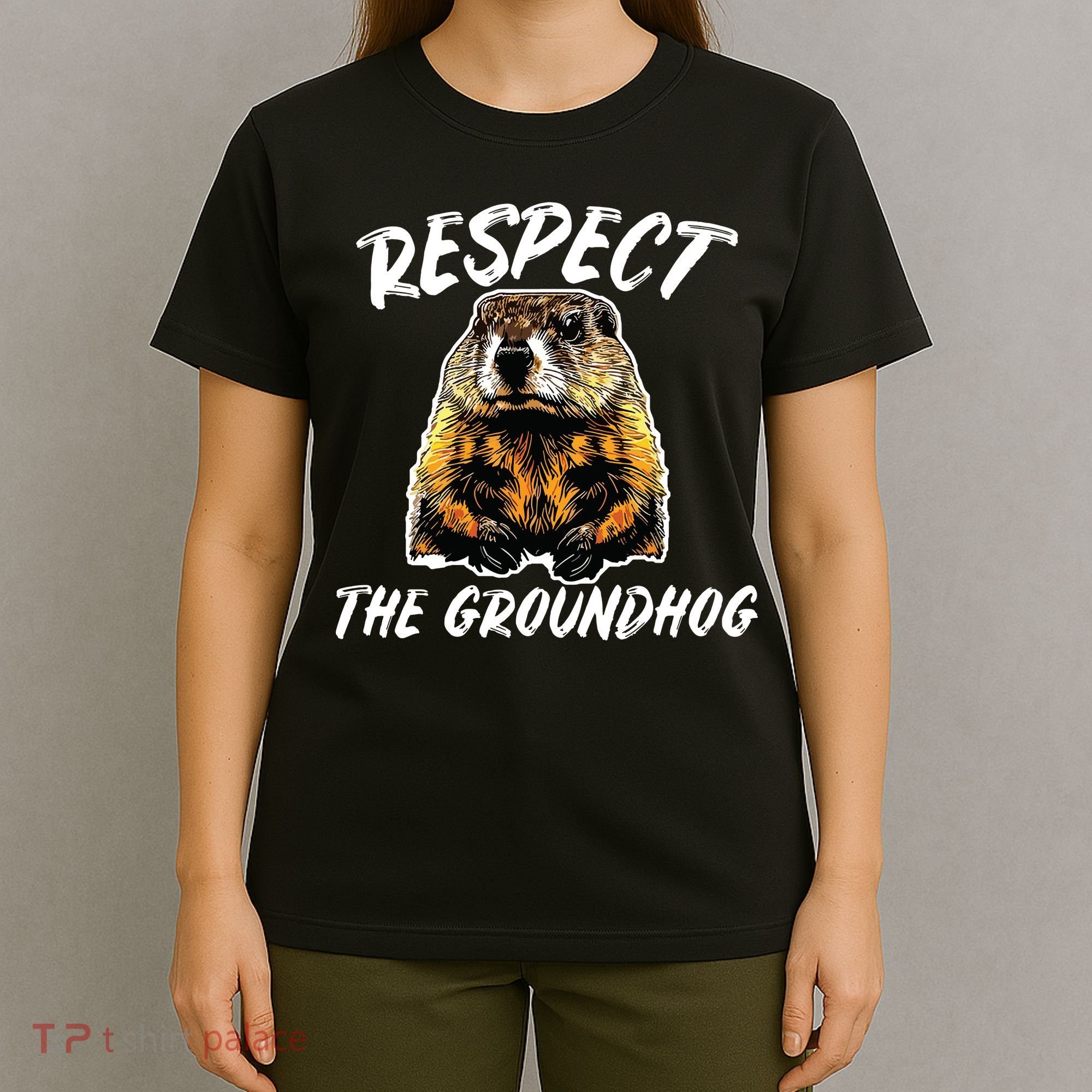 Vintage Retro Respect The Groundhog Holiday T-Shirt