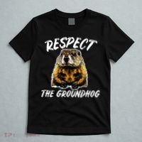 Vintage Retro Respect The Groundhog Holiday T-Shirt thumb 5