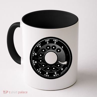 Vintage Retro Rotary Phone Dial Coffee Mug