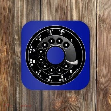 Vintage Retro Rotary Phone Dial Coaster