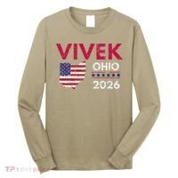 Vivek Ramaswamy Retro Grunge Vivek Governor Of Ohio 2026 Long Sleeve Shirt thumb 0