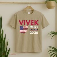 Vivek Ramaswamy Retro Grunge Vivek Governor Of Ohio 2026 T-Shirt thumb 2