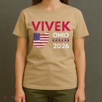 Vivek Ramaswamy Retro Grunge Vivek Governor Of Ohio 2026 T-Shirt thumb 4