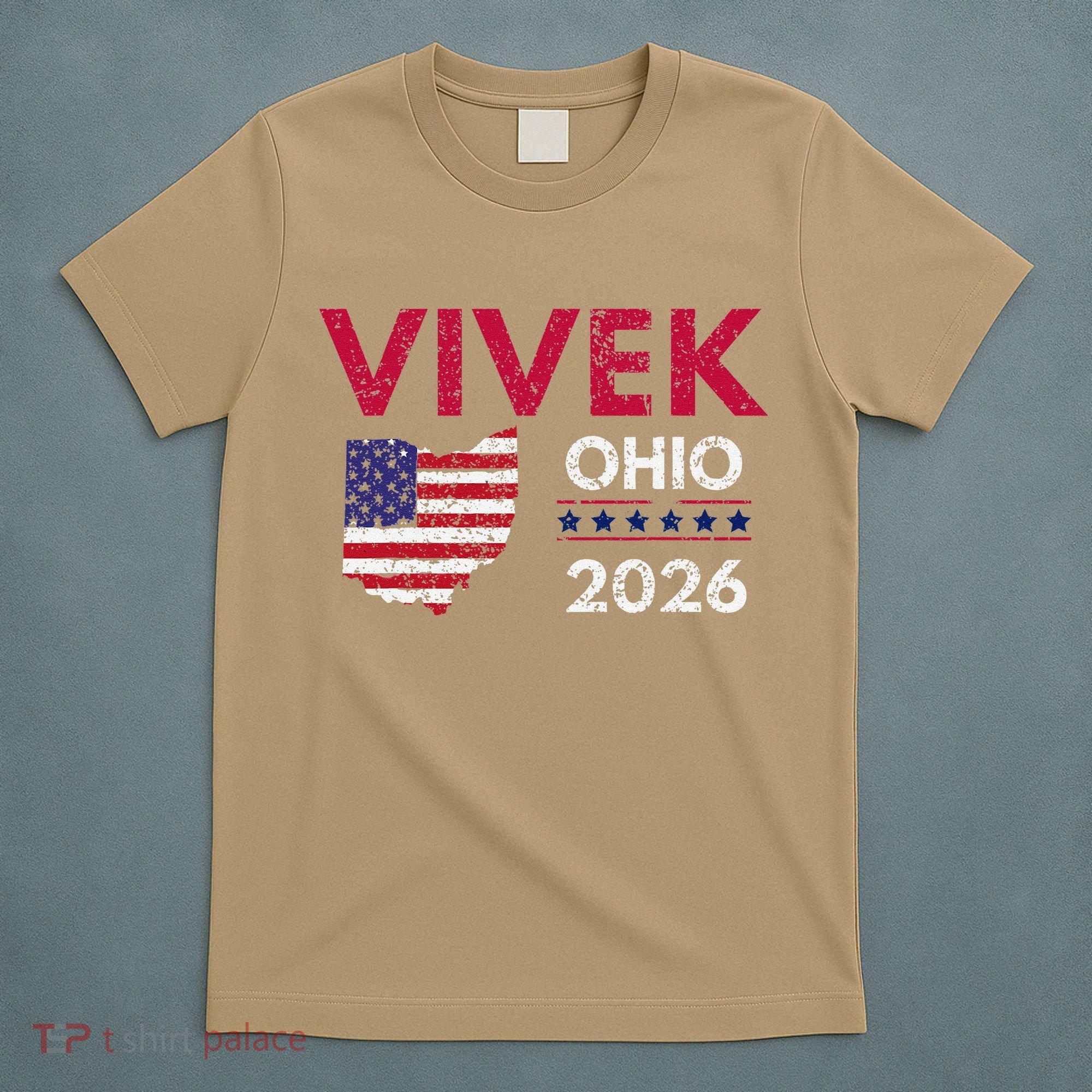 Vivek Ramaswamy Retro Grunge Vivek Governor Of Ohio 2026 T-Shirt