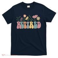 Vintage Retired Retro Retirement Gift For Women T-Shirt thumb 0