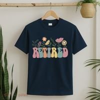 Vintage Retired Retro Retirement Gift For Women T-Shirt thumb 2