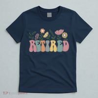Vintage Retired Retro Retirement Gift For Women T-Shirt thumb 5