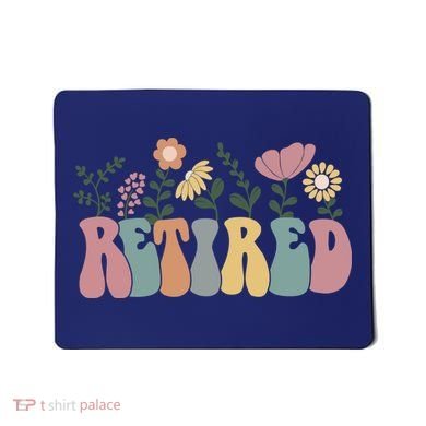 Vintage Retired Retro Retirement Gift For Women Mousepad