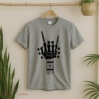 Vintage Rock Roll Funny Skeleton Guitar Musician Lover T-Shirt thumb 2