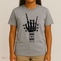 Vintage Rock Roll Funny Skeleton Guitar Musician Lover T-Shirt thumb 4