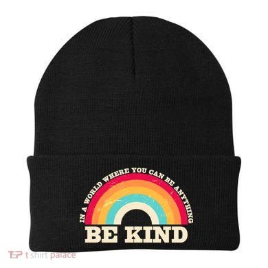 Vintage Retro Rainbow Be Kind Beanie
