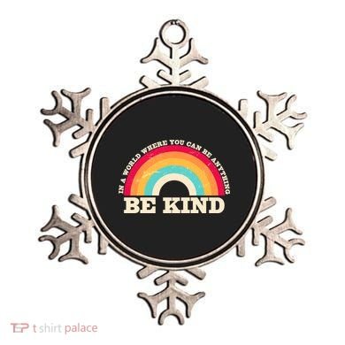 Vintage Retro Rainbow Be Kind Ornament