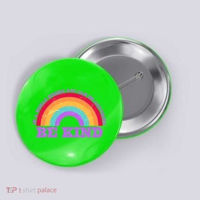 Vintage Retro Rainbow Be Kind Button