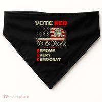 Vote Red Remove Every Democrat Red Wave Republican GOP USA-Made Doggie Bandana thumb 0