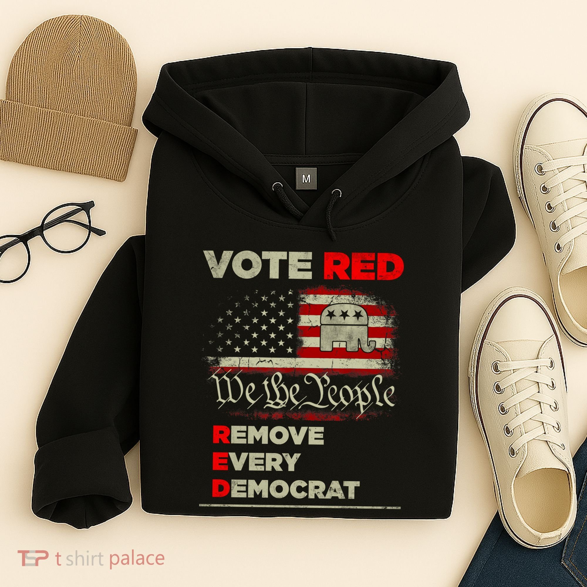 Vote Red Remove Every Democrat Red Wave Republican GOP Hoodie