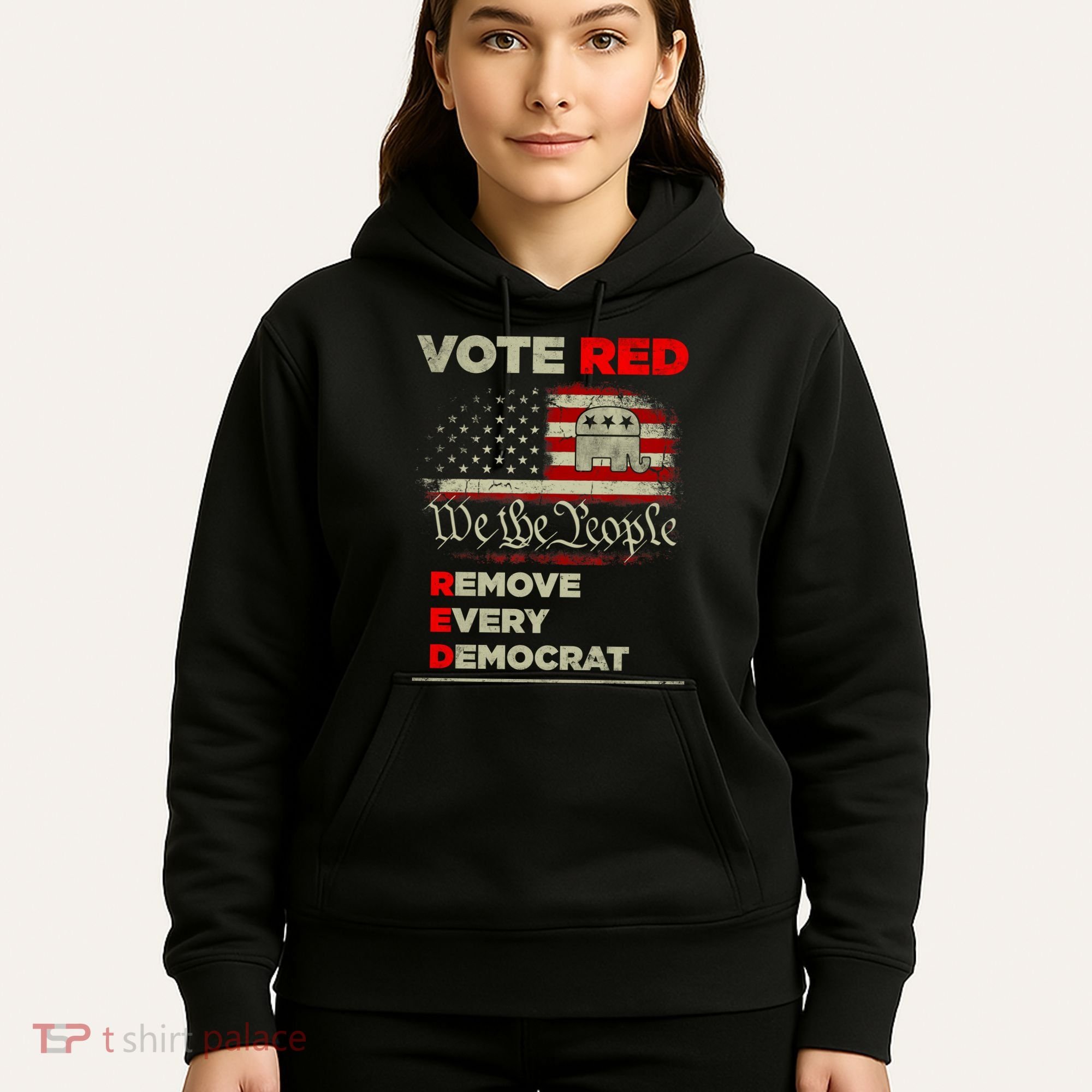 Vote Red Remove Every Democrat Red Wave Republican GOP Hoodie