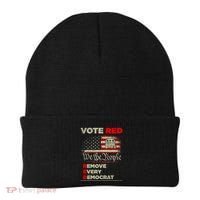 Vote Red Remove Every Democrat Red Wave Republican GOP Beanie thumb 0