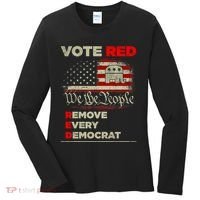 Vote Red Remove Every Democrat Red Wave Republican GOP Women's Long Sleeve Shirt thumb 0