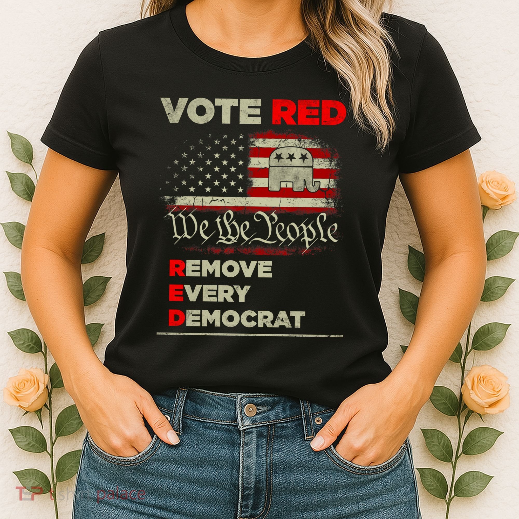 Vote Red Remove Every Democrat Red Wave Republican GOP Women's T-Shirt
