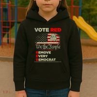 Vote Red Remove Every Democrat Red Wave Republican GOP Kids Hoodie thumb 3