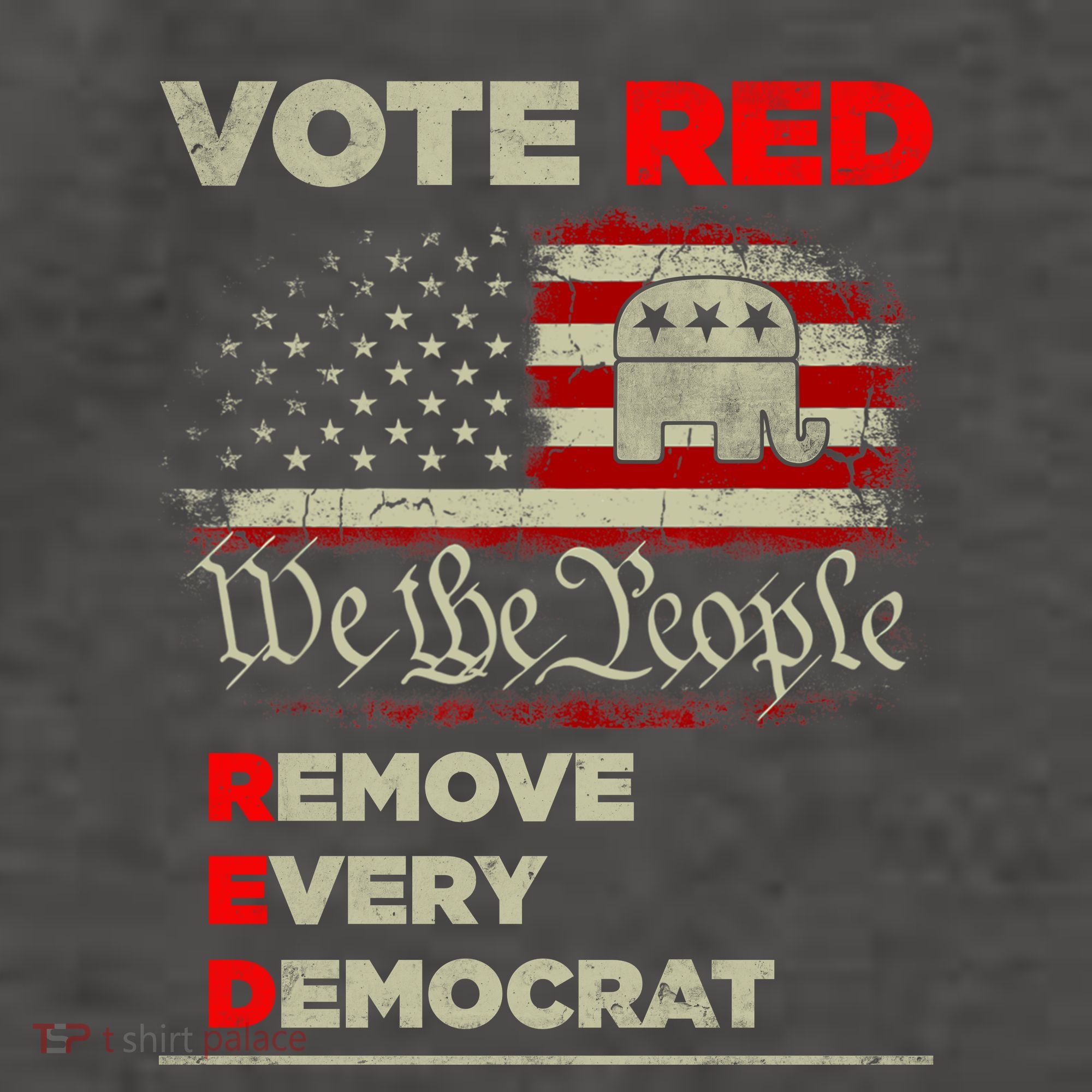 Vote Red Remove Every Democrat Red Wave Republican GOP Vector Backpack