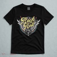 Vintage Retro Rock & Roll Guitar Wings Music T-Shirt thumb 5