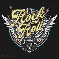 Vintage Retro Rock & Roll Guitar Wings Music T-Shirt thumb 7