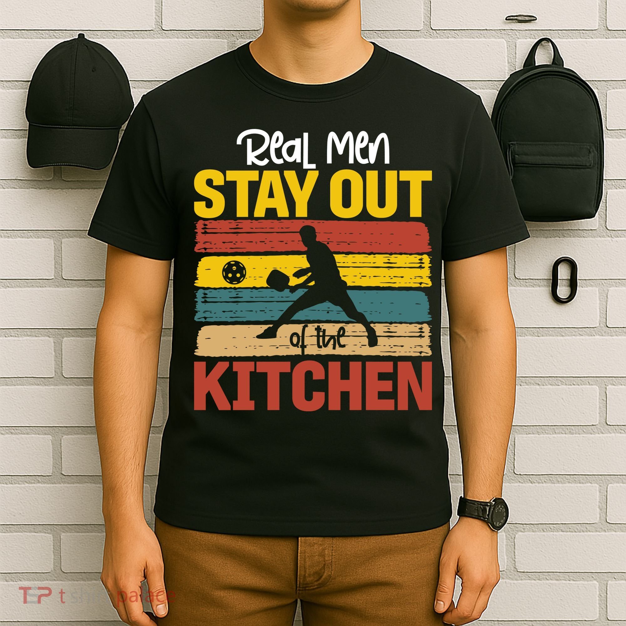 Vintage Real Stay Out Of The Kitchen Pickleball Gift T-Shirt