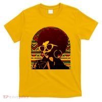 Vintage Retro Stylish Black African American Woman With Afro T-Shirt thumb 0