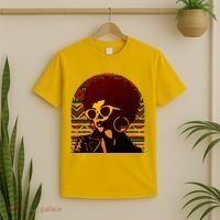 Vintage Retro Stylish Black African American Woman With Afro T-Shirt thumb 2