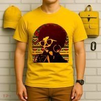 Vintage Retro Stylish Black African American Woman With Afro T-Shirt thumb 6