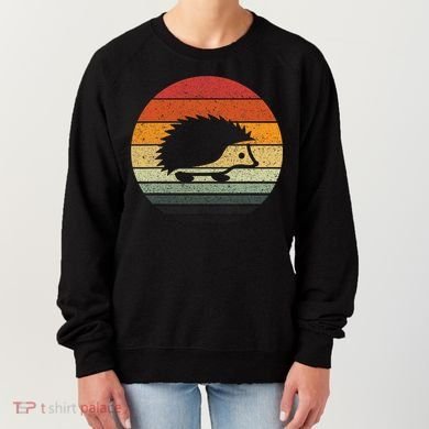 Vintage Retro Sunset Hedgehog Women's Sweatshirt