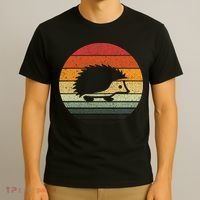 Vintage Retro Sunset Hedgehog T-Shirt thumb 3