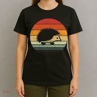 Vintage Retro Sunset Hedgehog T-Shirt thumb 4