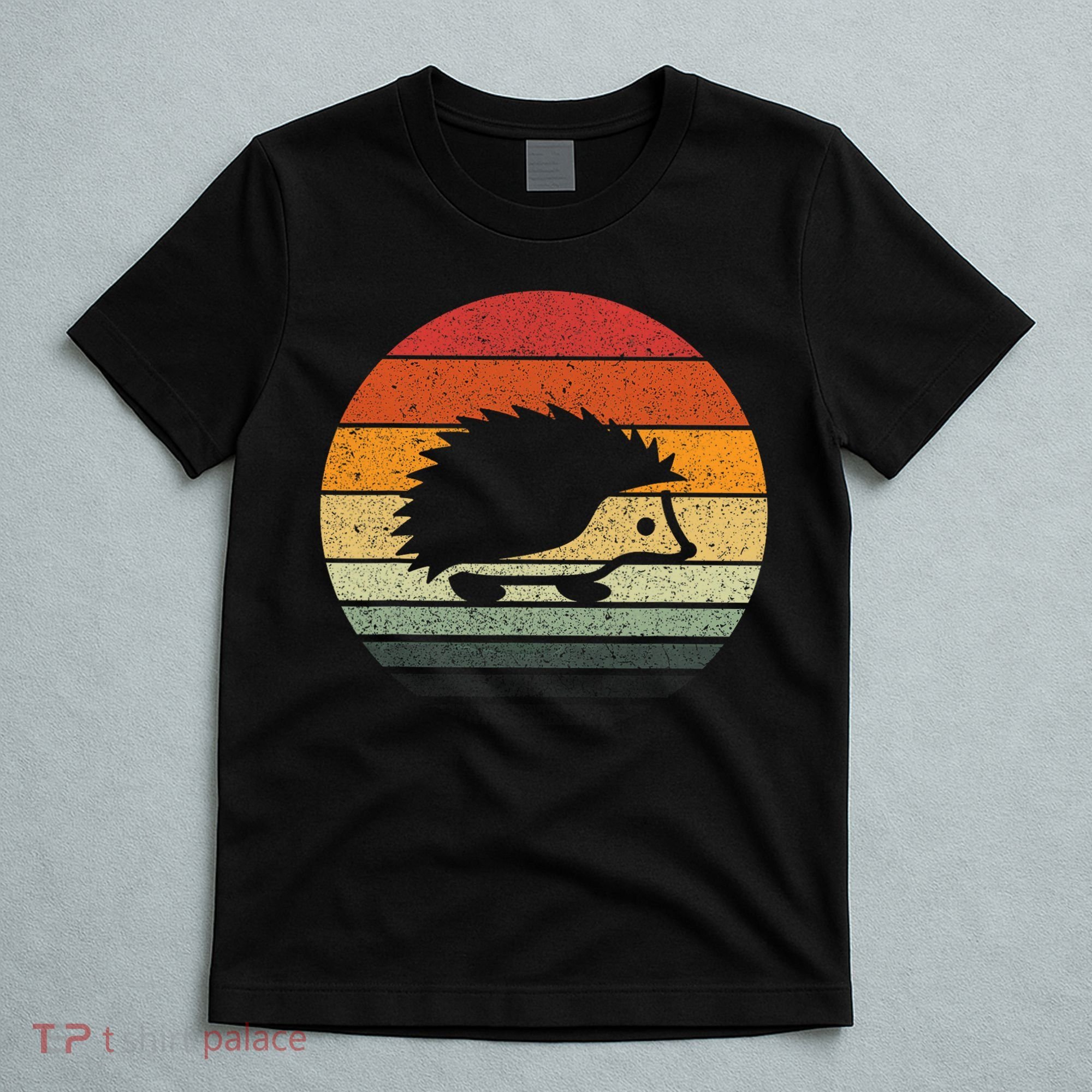 Vintage Retro Sunset Hedgehog T-Shirt