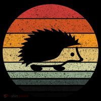 Vintage Retro Sunset Hedgehog T-Shirt thumb 7