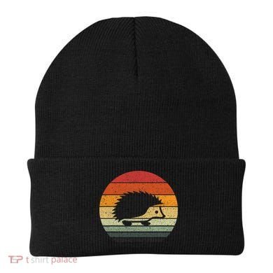 Vintage Retro Sunset Hedgehog Beanie