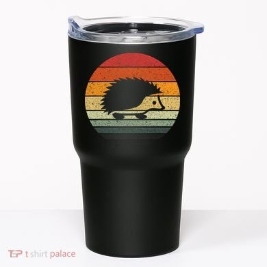 Vintage Retro Sunset Hedgehog Tumbler