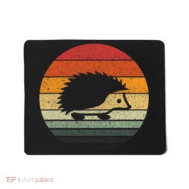 Vintage Retro Sunset Hedgehog Mousepad