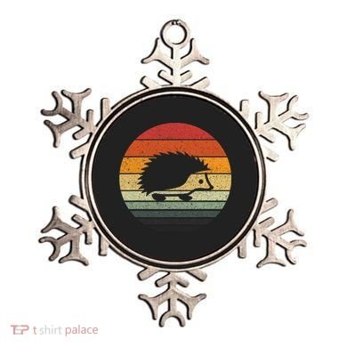 Vintage Retro Sunset Hedgehog Ornament