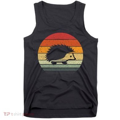 Vintage Retro Sunset Hedgehog Tank Top