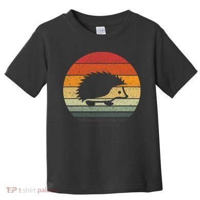 Vintage Retro Sunset Hedgehog Toddler T-Shirt