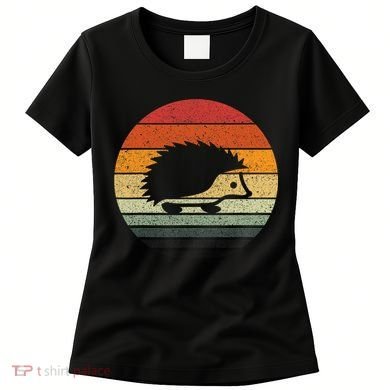 Vintage Retro Sunset Hedgehog Women's T-Shirt
