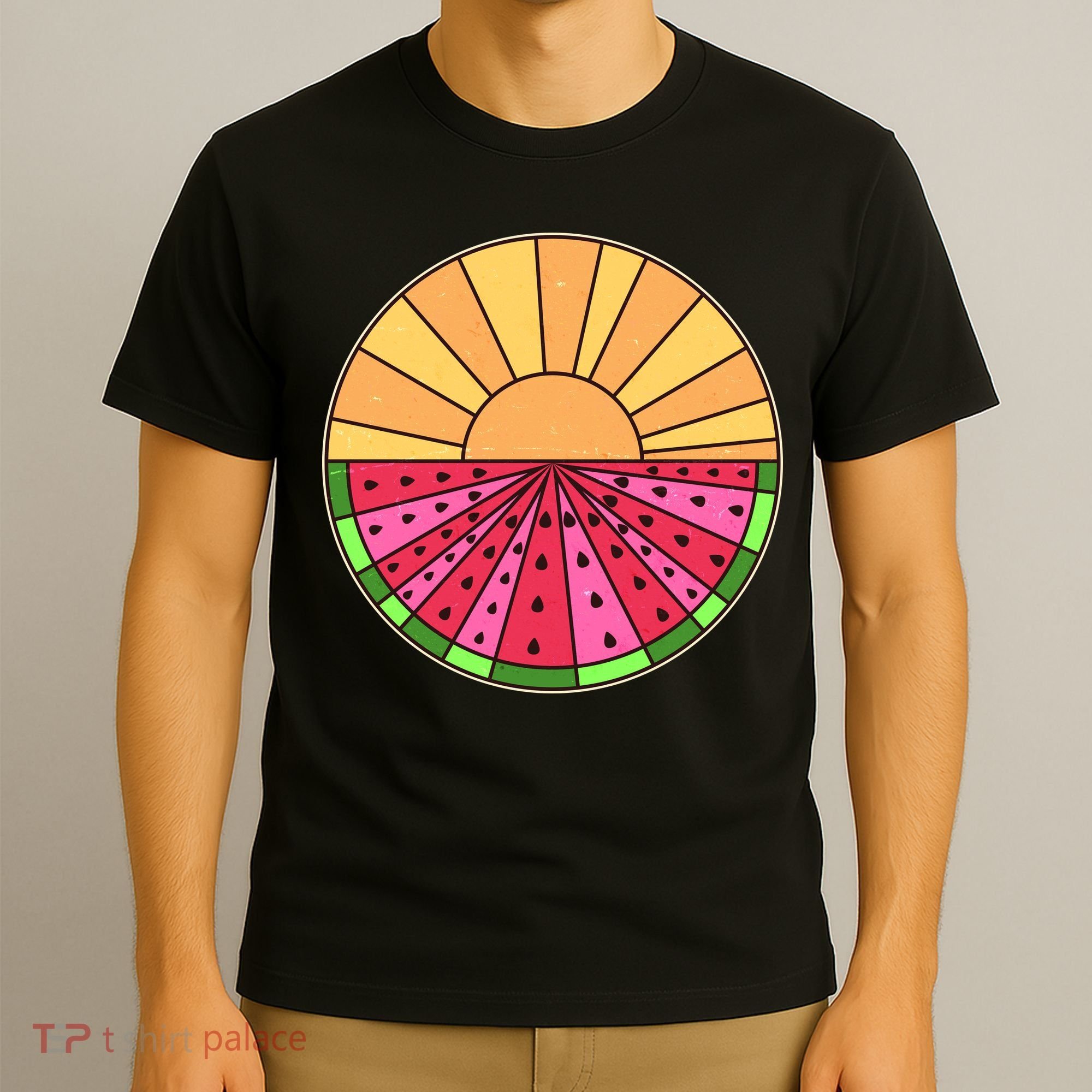 Vintage Retro Summer Sunshine Watermelon T-Shirt