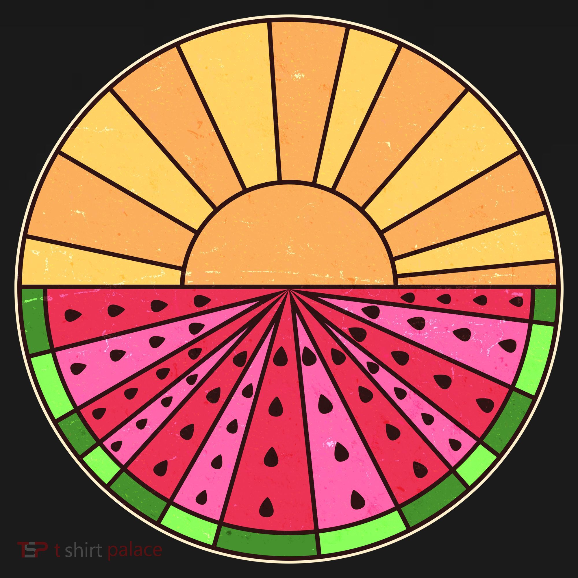 Vintage Retro Summer Sunshine Watermelon T-Shirt