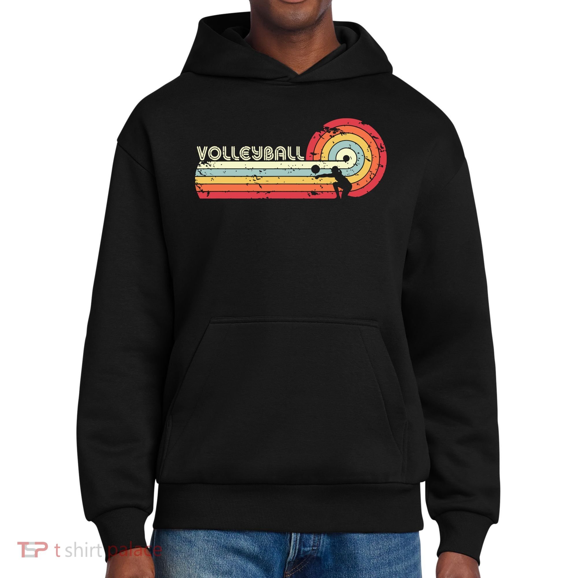 Volleyball Retro Style District V.I.T. Heavyweight Hoodie
